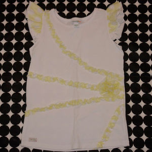 Naartjie Flutter Tank White Yellow Tulle Size 10